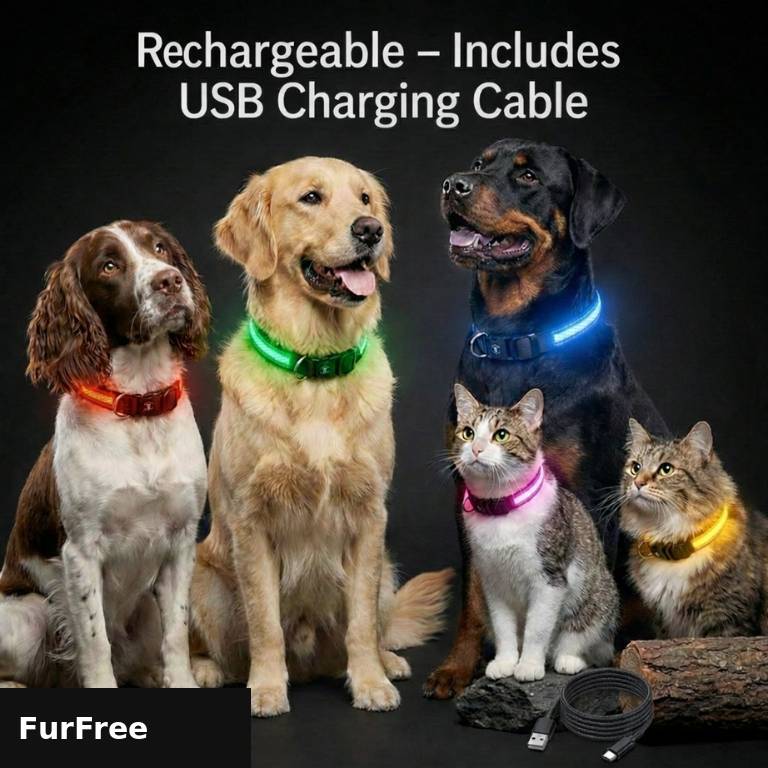FurFree USB Rechargeable LED Safety Collar