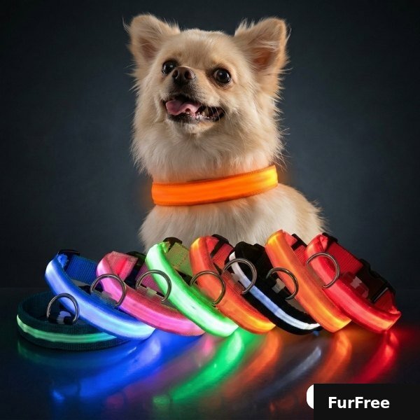 LED safety collars for small dogs