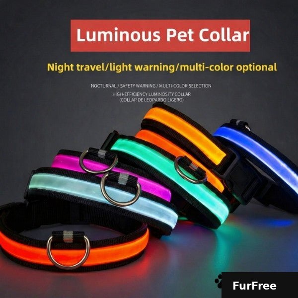 Rechargeable luminous pet collars