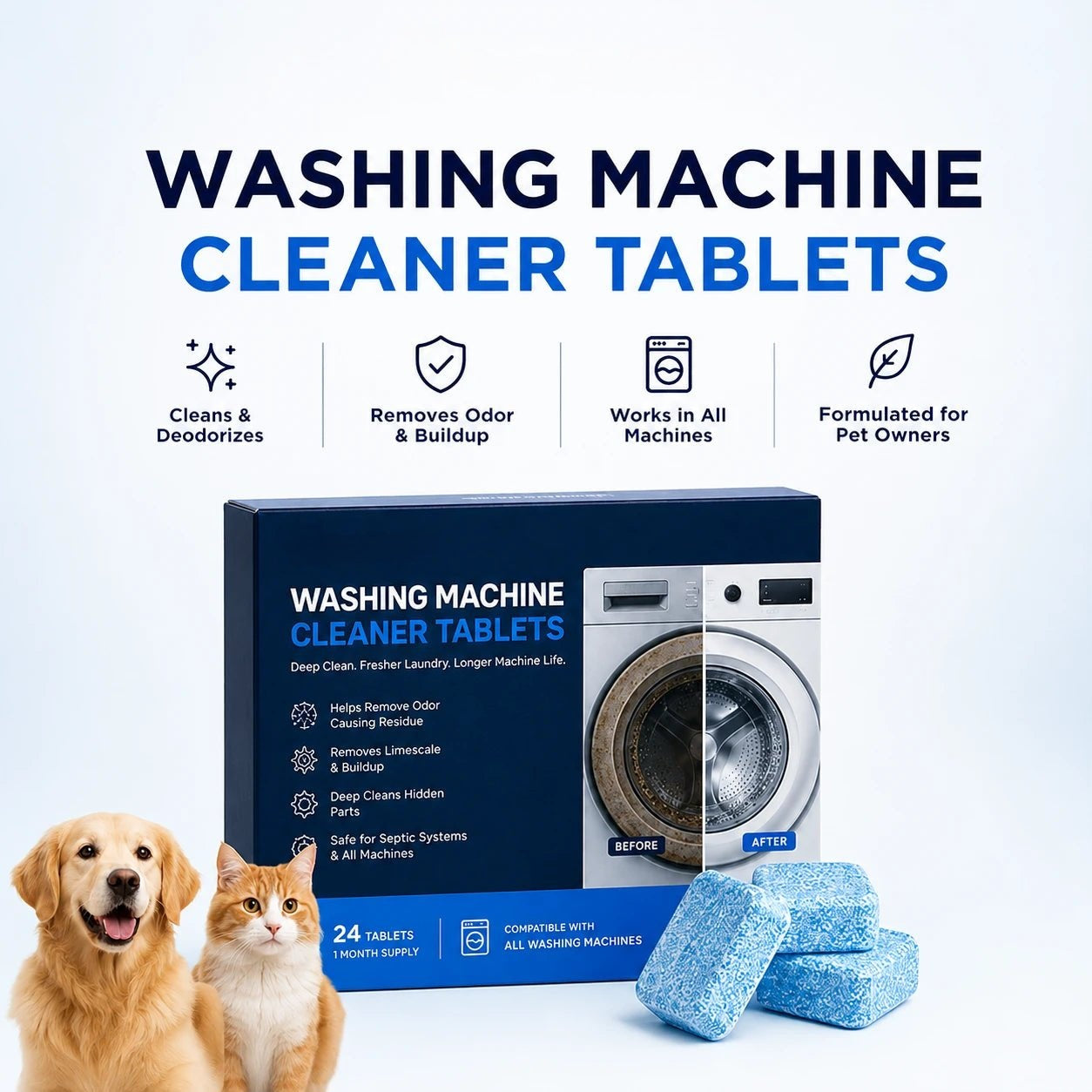 FurFree Washing Machine Cleaner Tablets