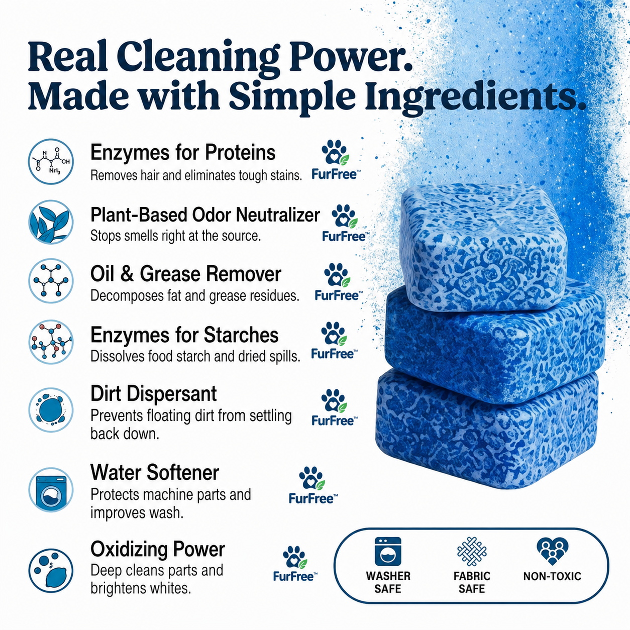FurFree Washing Machine Cleaner Tablets